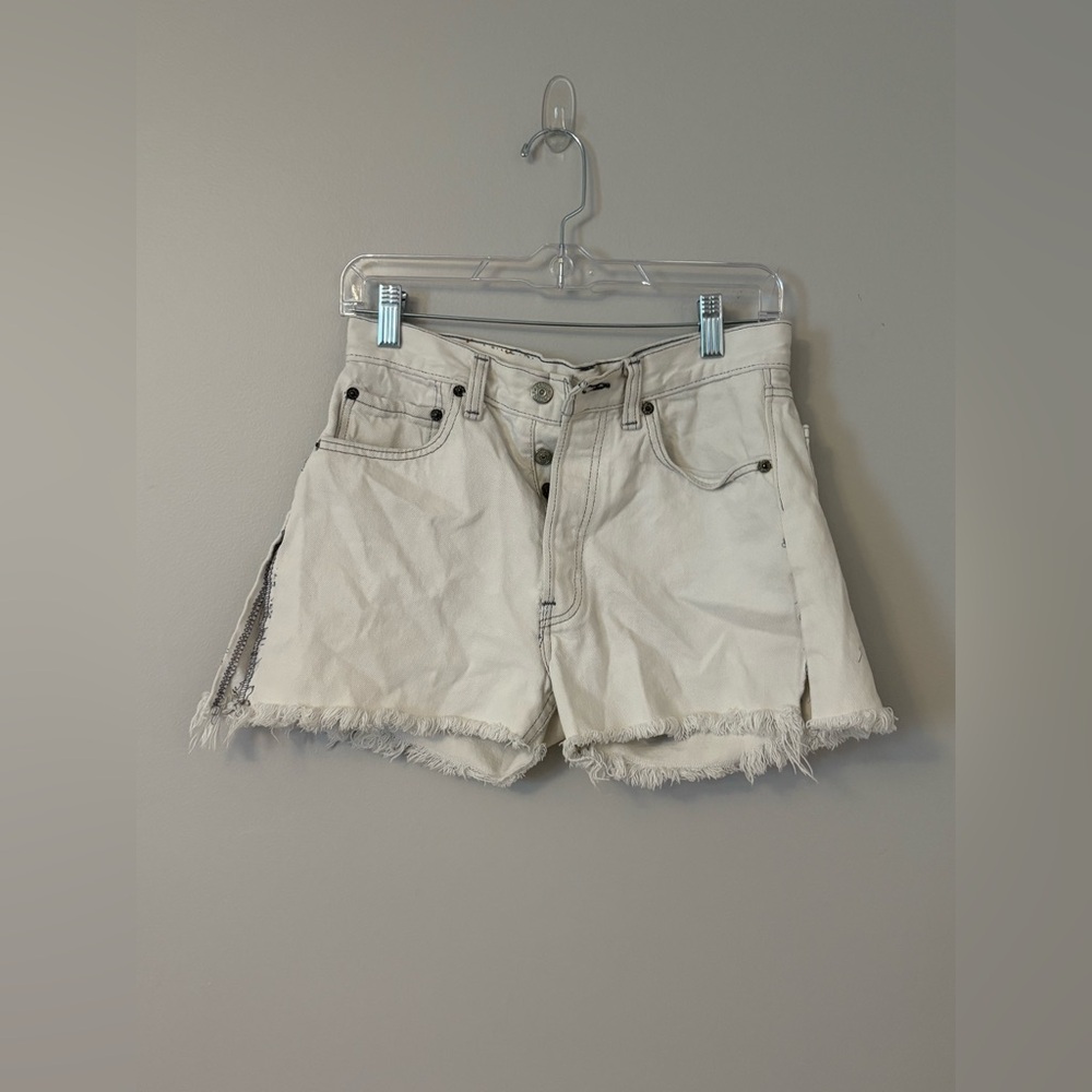 Frayed Button Punk Style Shorts